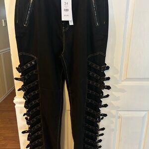 AKIRA Black Pants with Contrast Stitching NWT